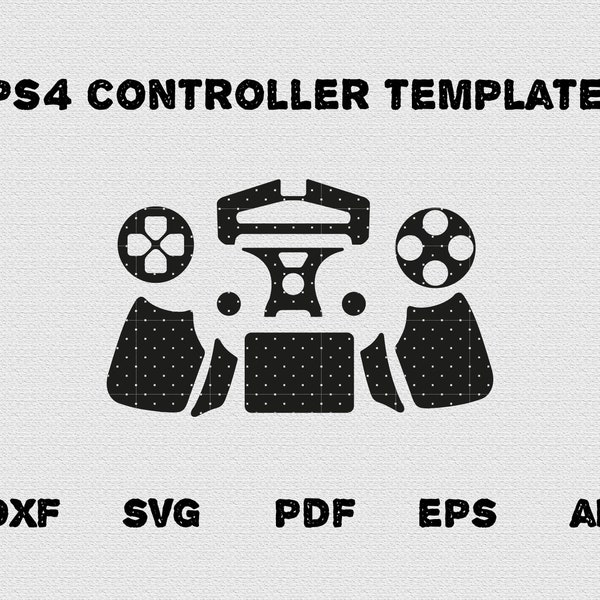 Ps4 Controller Skin Template , Sony PlayStation 4 DualSense Controller Skin Cutting Template, Cricut , Silhouette, Vektor Cut File