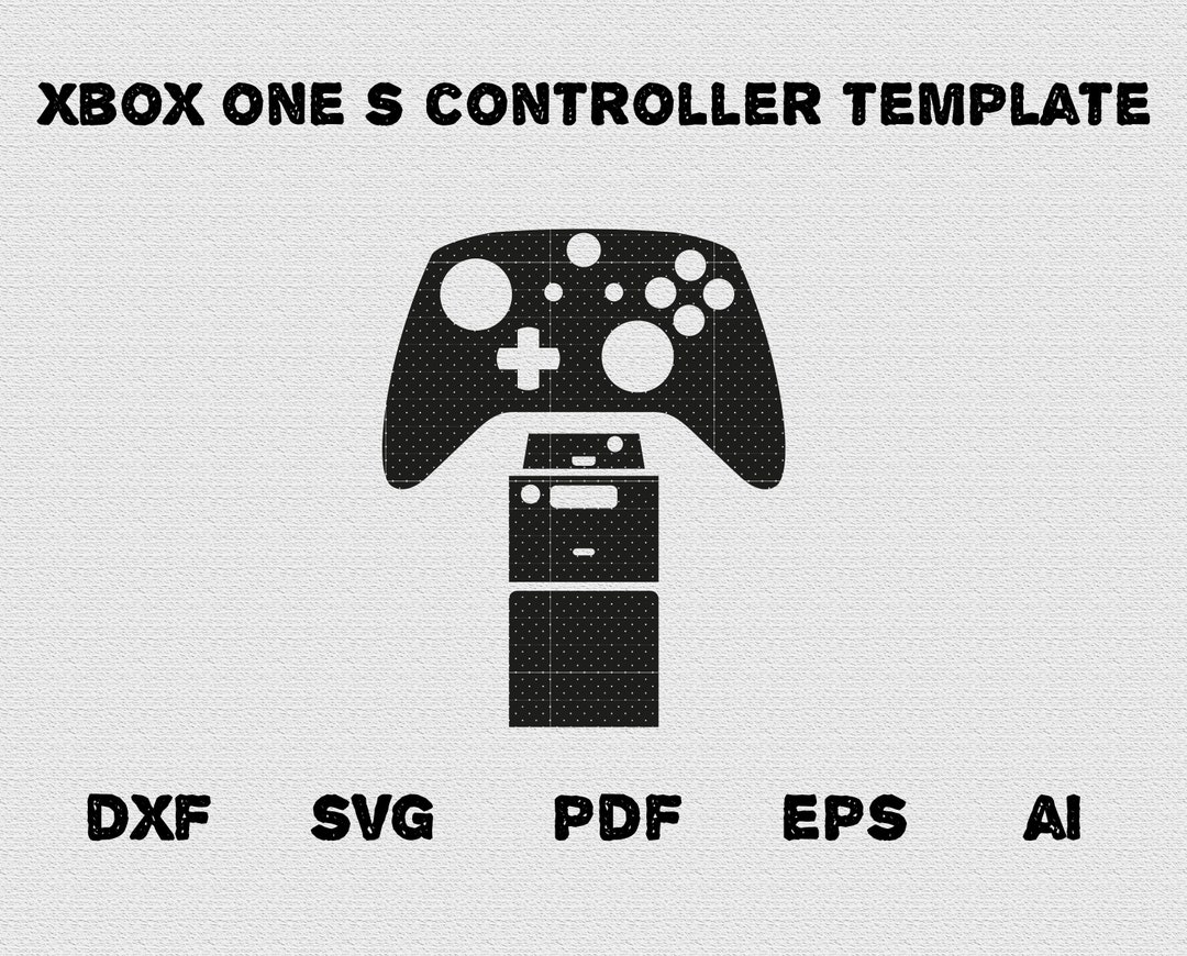 Xbox One S Controller Skin Full Wrap Skin Cutting Template Dxf, SVG
