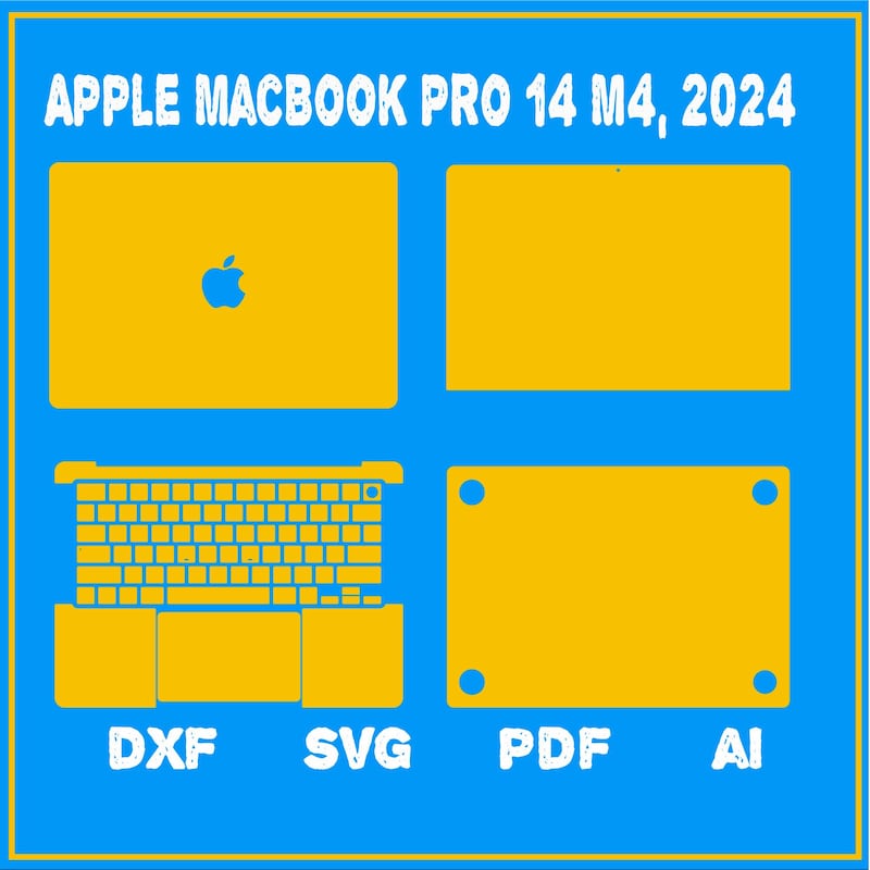 Laptop Skin Cut Vector - Etsy