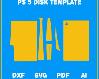 PS5 disk skin template ,  Playstation 5 Disk Version Console Template File, cricut , silhouette,  Vector cut File