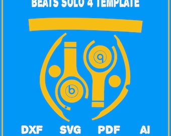beats solo 4 Skin Template ,  full wrap skin cutting template dxf, SVG, EPS, Aİ, Pdf,silhouette, cricut Vector Cut File