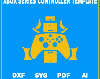 Xbox-serie controller skin volledige wrap skin snijsjabloon dxf, SVG, EPS, Aİ, Pdf, silhouet, cricut vectorbestand knippen