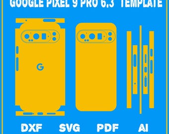 Plantilla de skin para Google Pixel 9 Pro: plantilla de corte de skin con envoltura completa