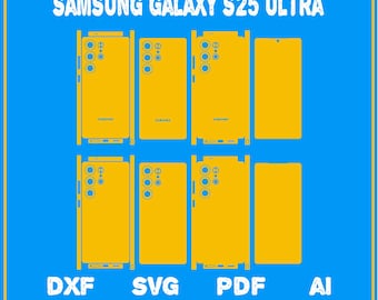 Plantilla para Samsung Galaxy S25 Ultra 5G (Svg, Png, Dxf, AI, PDF) / Funda de teléfono SVG para Cricut y láser / Descarga digital
