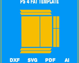 PS4 fat skin template ,  Playstation 4 fat Console Template File, cricut , silhouette,  Vector cut File