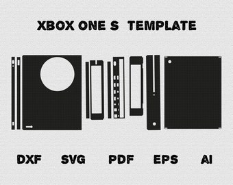 xbox one s skin full wrap v1 skin cutting template dxf svg etsy