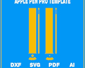 Plantilla de skin para Apple Pen Pro: plantilla de corte de skin con envoltura completa