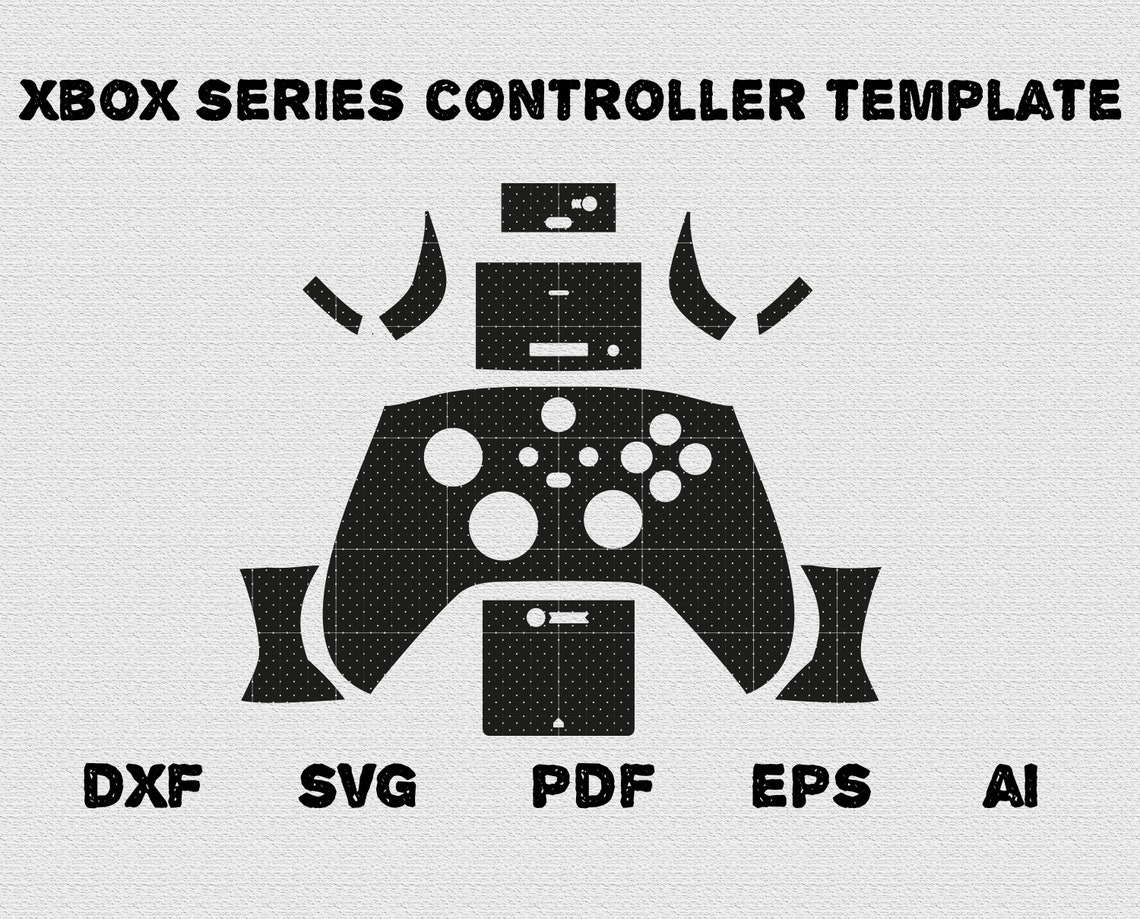 Xbox Series Controller Skin Full Wrap Skin Cutting Template Etsy