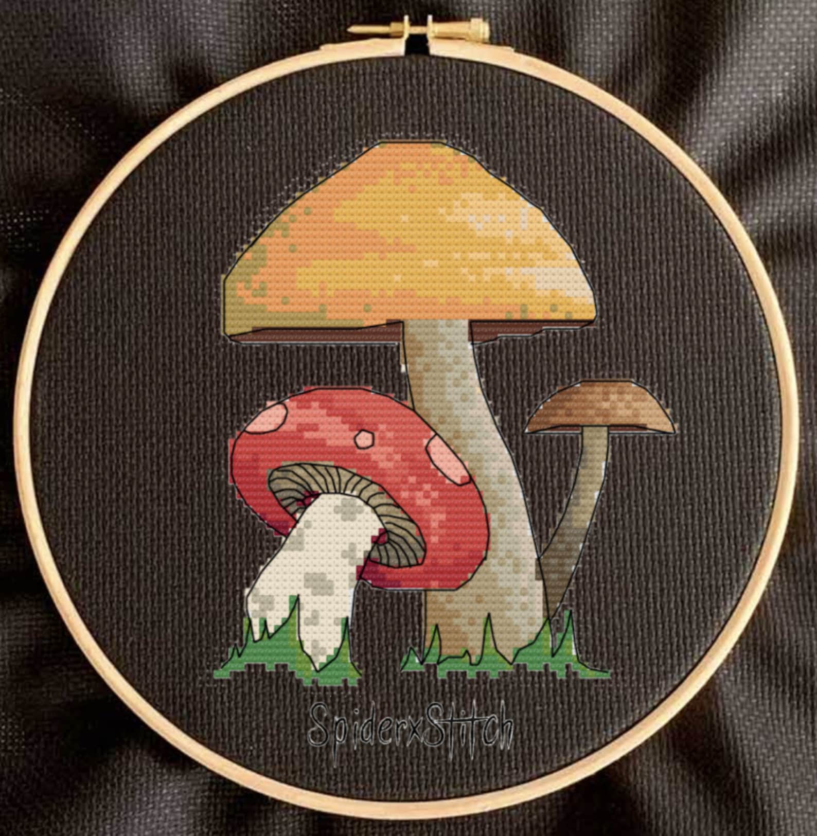 Mushroom Cross Stitch Pattern PDF Magic Mushrooms | Etsy