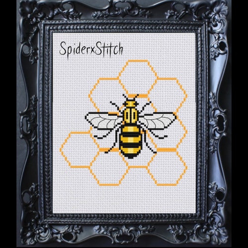 Bee Kind Cross Stitch Pattern Cute Bumble Bee Honey Funny Etsy