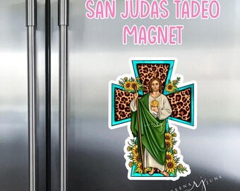 San Judas Tadeo Sunflower Magnet Mom Gift, Home Decor, Gifts for Her, Regalos para Mujer, Regalo para Mama, Abuela Latin, St Jude Magnet