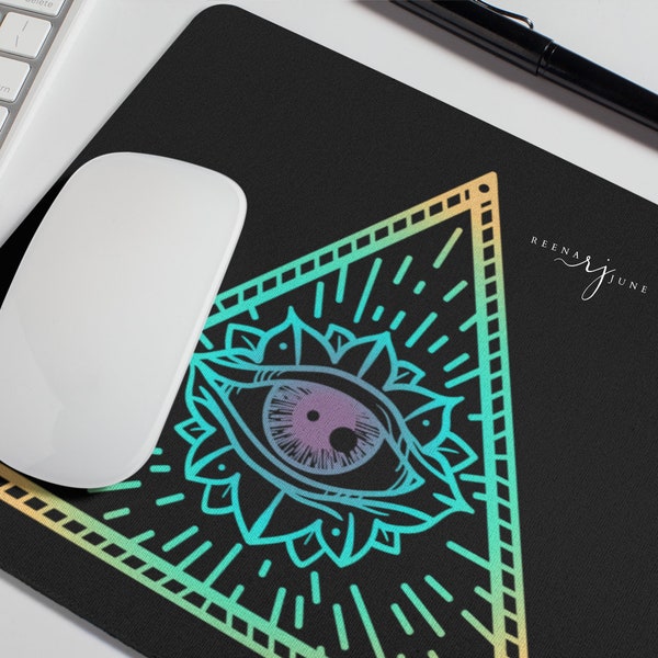 All Seeing Eye Mouse Pad, Mistic Computer Accessories, Tarot Gift Ideas, Third Eye Mouse Pad, Mouse pad cute, Witchy Mouse Pad, Gothic
