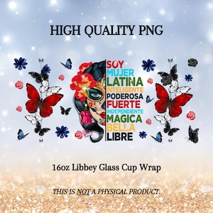 Dia de los Muertos, La Catrina 16 Unzen Cup Wrap PNG, Mexikanische Png, Spanische Png, Sofortiger Download, Sublimation Desig, Digitaler Download, Halloween