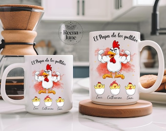 El Papa de Los Pollitos Coffee Mug, Birthday Mug, Father's Day Gifts, Regalos Para Hombre, Gifts for Dad, Dia del Padre, Regalos Para Papa