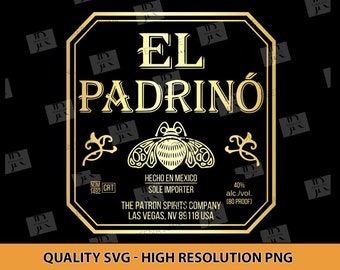 El Padrino Spanish Svg, Spanish Shirt Design, Cut file for Silhouette, Svg file for Cricut, Funny Shirt SVG, Patron Shirt Svg, Godfather Png