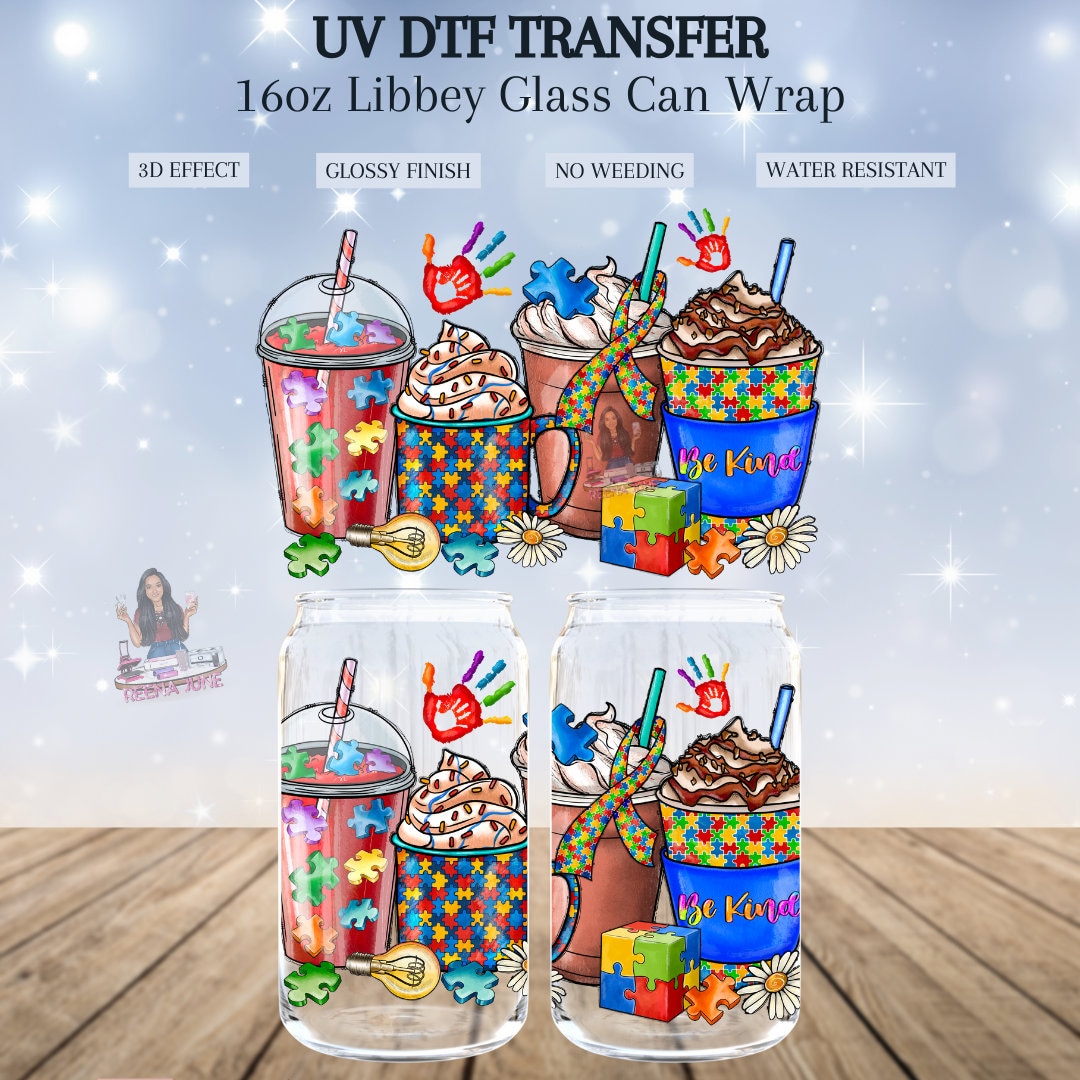 Rngmsi UV DTF Wraps - 8 Sheets Plant UV DTF Cup Wrap Transfer for Glass  Waterproof Monstera Leaves Uvdtf Cup Wraps Daisy UV DTF Cup Wraps for 16 oz