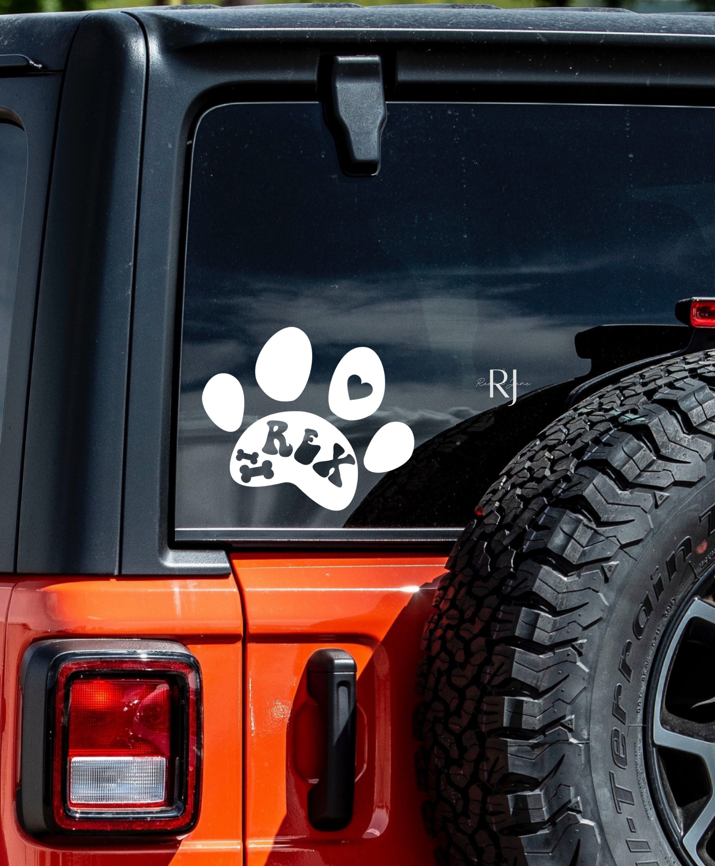 Pet Name Decal Paw Decal Paw Print Sticker Dog Mom Decal - Etsy