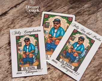 Loteria El Papá Spanish Greeting Card, Funny Cards, Regalos En Espanol, Gifts Ideas, Birthday Cards for Dad, Gift Under 10, Gifts for Dad