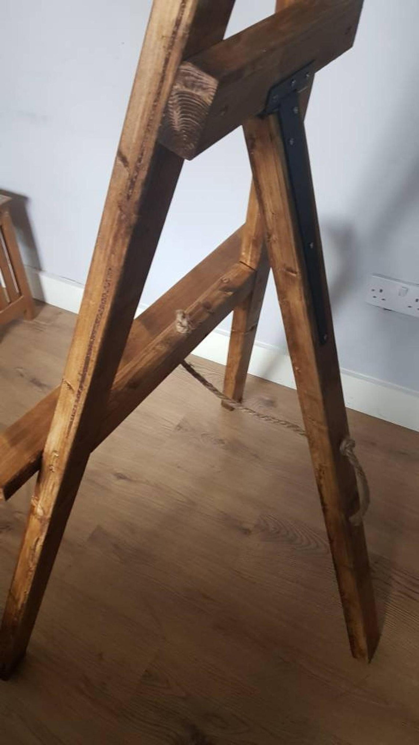 Handmade wooden rustic easel large Etsy