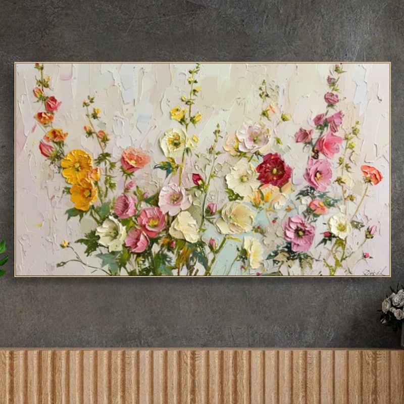 Abstract Flower Canvas Wall Art - Etsy