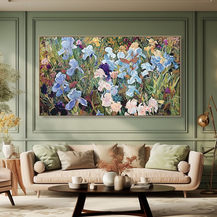 Original Abstract Flower Painting on Canvas 3D Textured Wall Art Wall ...