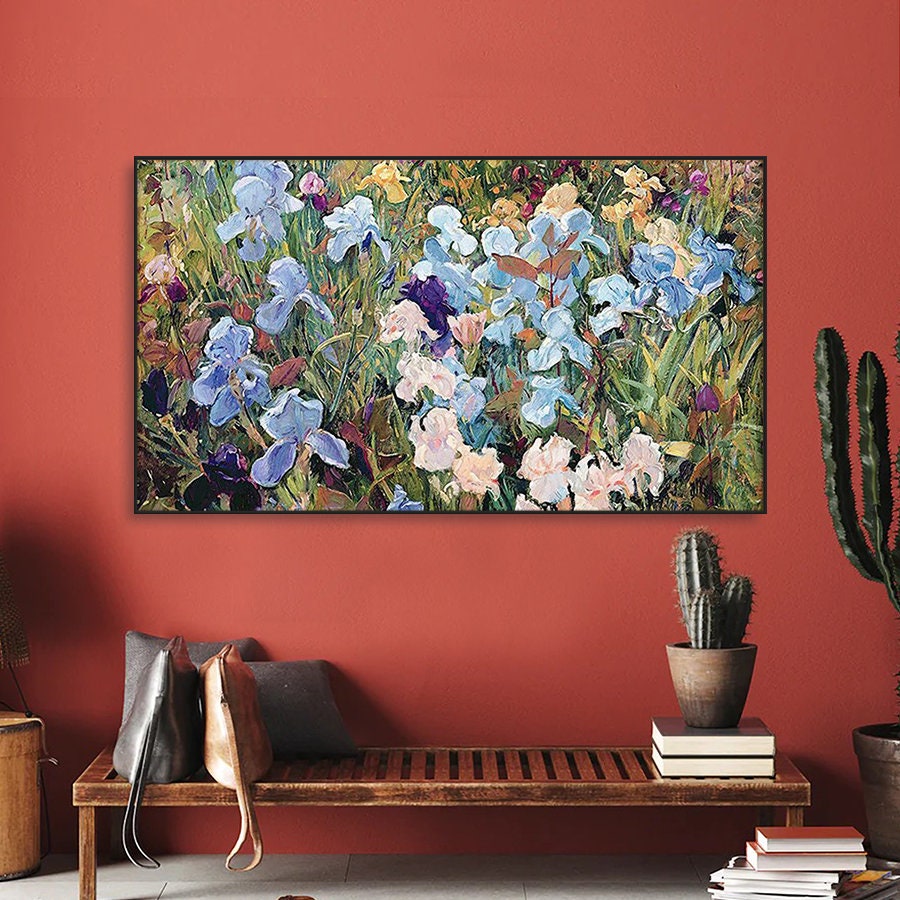 Original Abstract Flower Painting on Canvas 3D Textured Wall Art Wall ...