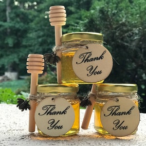 Mini honey jar favors, mini jars, honey jars, favors, mini jars with lids, wedding favors, party favors