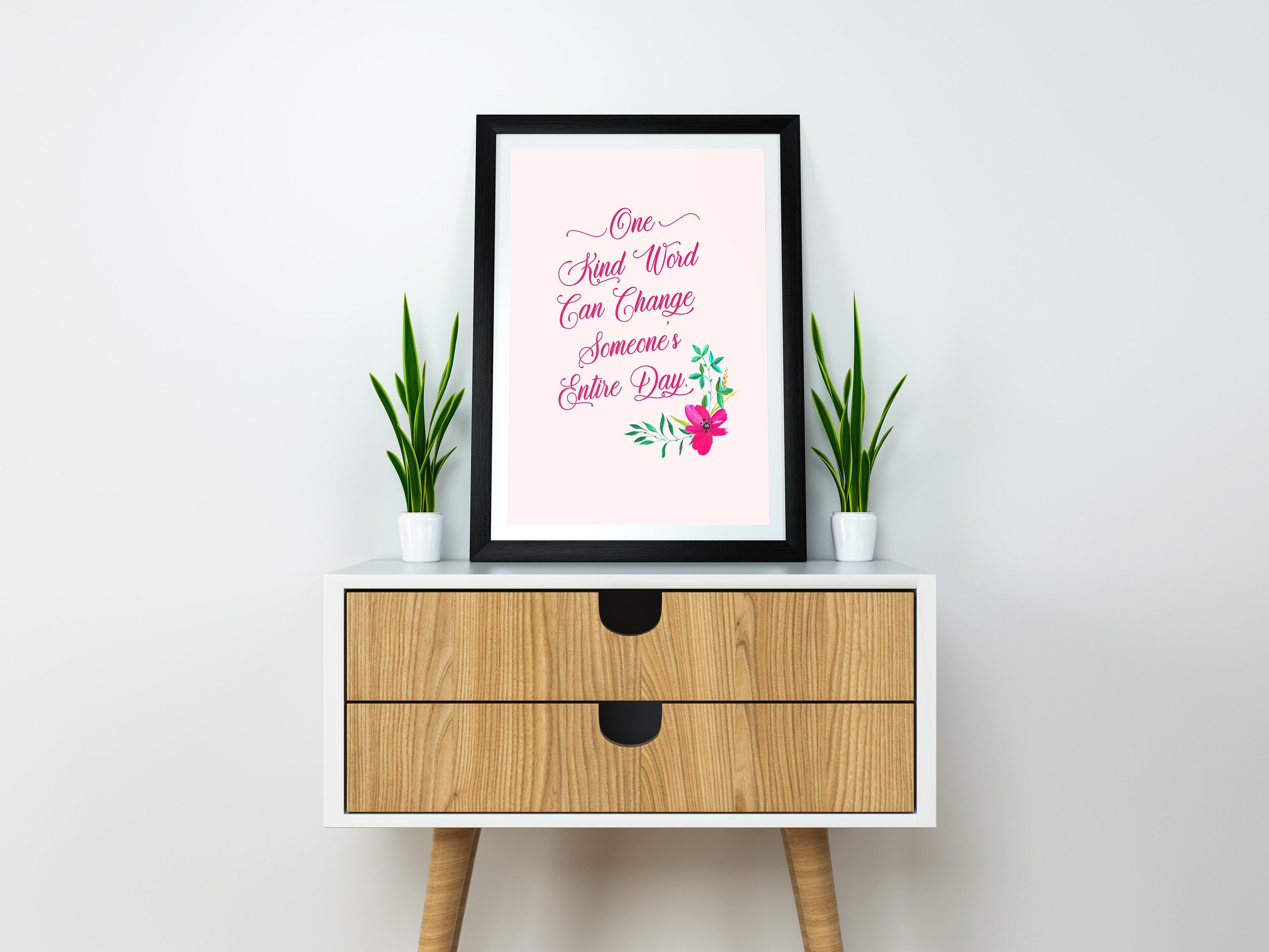 Printable Art Instant Download Wall Art With One Kind Word Can Change ...