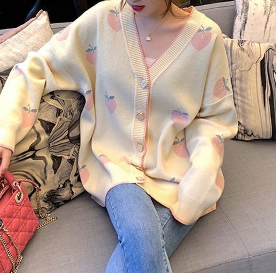 Honey Peach Cardigan Harajuku Cardigan 