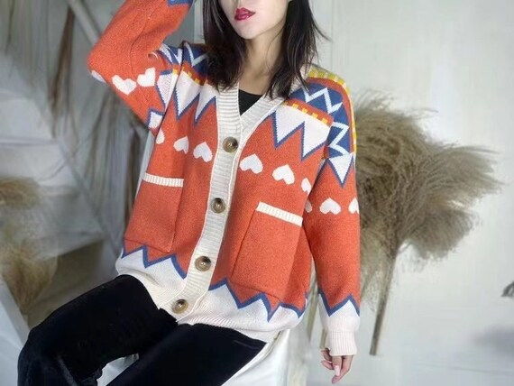 oversized heart cardigan