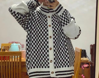 Turtleneck Cardigan - Etsy