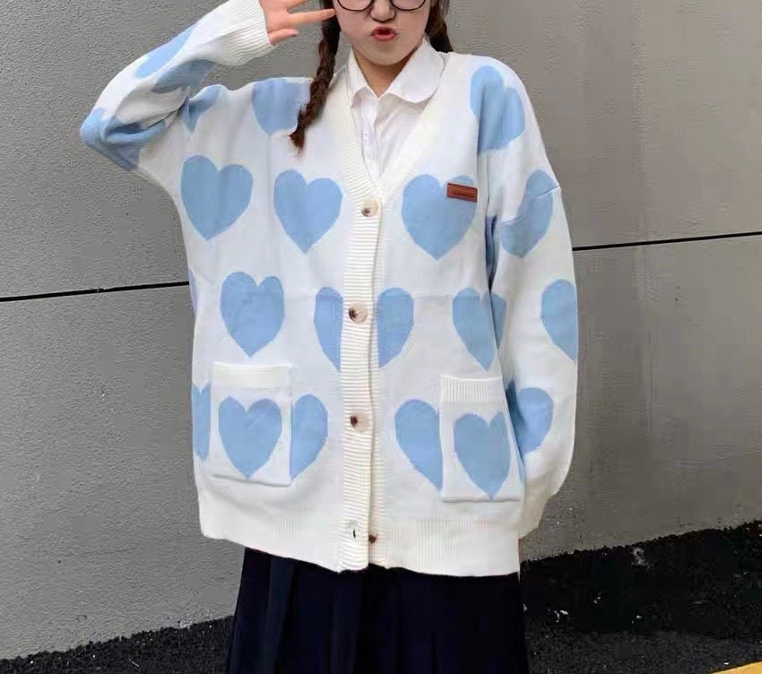 Heart Cardigan - Etsy