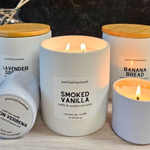 Classic Coconut Soy Candle Large Ceramic Jar 12 oz.
