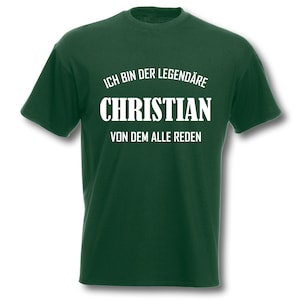 T-Shirt Herren personalisiert ich bin der legendäre Flaschengrün