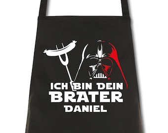 Schürze Männer Ich bin dein Brater mit Namen personalisiert Kochschürze Grillschürze Küchenschürze