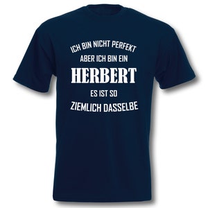 T-Shirt Herren personalisiert ich bin nicht perfekt Deep Navy