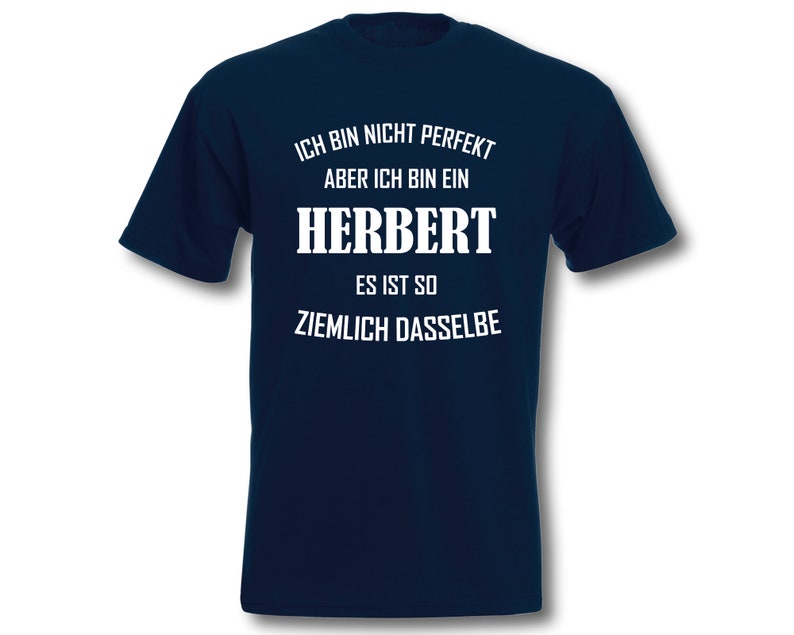 T-Shirt Herren personalisiert ich bin nicht perfekt Deep Navy