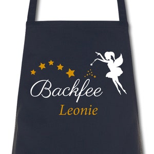 Apron ladies baking fairy personalized with name desired name cooking apron grill apron kitchen apron Navy