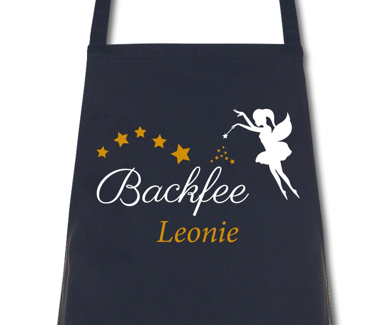 Apron ladies baking fairy personalized with name desired name cooking apron grill apron kitchen apron Navy