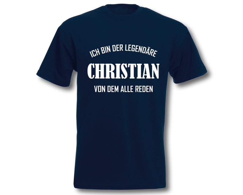 T-Shirt Herren personalisiert ich bin der legendäre Deep Navy