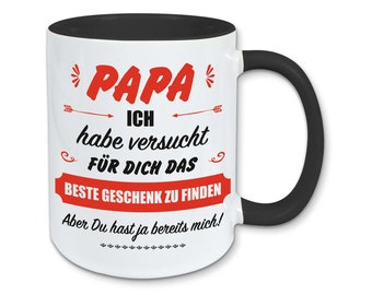 Tasse, Kaffeebecher, für Papa das beste Geschenk von mir, Geburstag, Ostern, Vatertag, Weihnachten