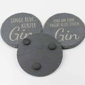 Untersetzer Schiefer Gin-Sprüche Geschenkidee Laser Gravur personalisiert Bild 3