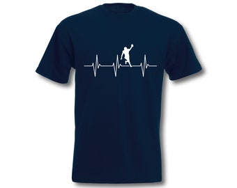 T-Shirt Herren Herzschlag American Football EKG