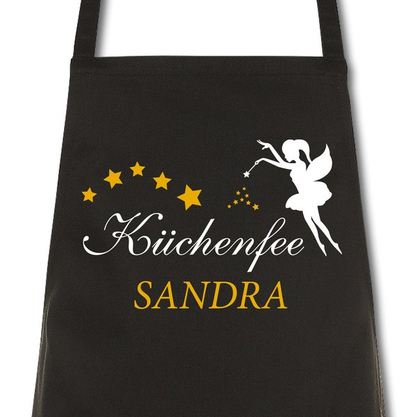 Apron ladies kitchen fairy personalized with desired name cooking apron grill apron kitchen apron