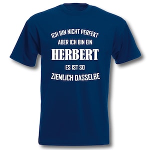 T-Shirt Herren personalisiert ich bin nicht perfekt Navy