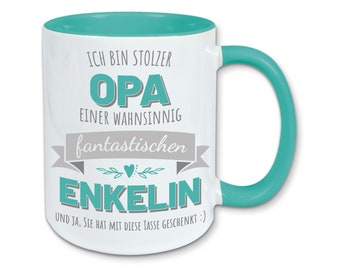 Tasse, Kaffeebecher, stolzer Opa einer fantastischen Enkelin