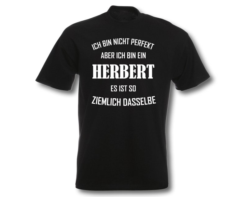 T-Shirt Herren personalisiert ich bin nicht perfekt Schwarz