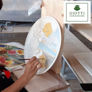 Hand-Painted Ceramic Serving Tray – Italian Tuscany Lemon Pottery image 7