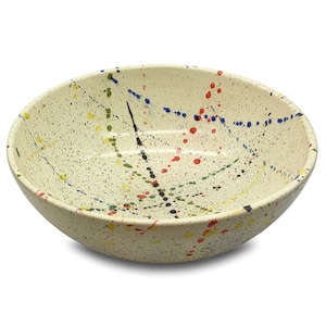 Large Ceramic Bowl - Italian dinnerware pasta bowl - Platter serving tray - Hand painted Tuscany pottery bowls - Made in Italy - Salad Bowl