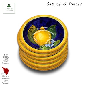 6x Ceramic Small Bowls for appetizer - Italian dinnerware peanuts bowls - Ceramics Olives tuscany soul Dishes